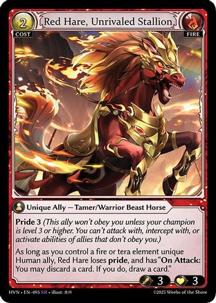 Red Hare, Unrivaled Stallion (095) -  Super Rare