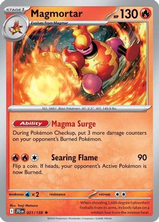 Magmortar - 021/159 - Rare - Holofoil