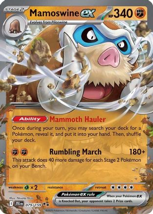 Mamoswine ex - 079/159  - Double Rare - Holofoil