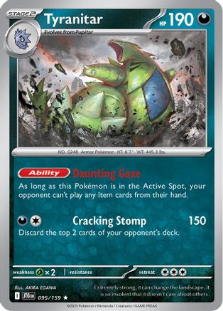 Tyranitar - 095/159 - Rare - Reverse Holofoil