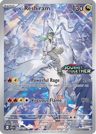 N's Reshiram - 167/159  - Illustration Rare - Holofoil (Journey Together Stamped)