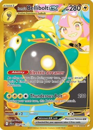 Iono's Bellibolt ex - 188/159  - Hyper Rare - Holofoil