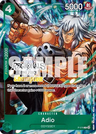 Adio (Regional Champion Card Set 2025 Vol.1) (P-078)  -  Promo