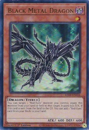 Dragon Noir Métal (UR) (RA04-FR016) - Ruée du Quart de Siècle 1ère Édition