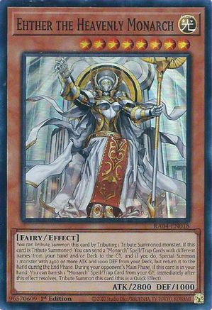 Ehther the Heavenly Monarch (RA04-EN018) - Quarter Century Stampede 1re édition