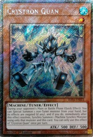Crystron Quan (Secret Rare Platine) (RA04-EN021) - Quarter Century Stampede 1ère Édition