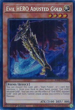 Evil HERO Adusted Gold (Secrète Rare) (RA04-FR029) - Quarter Century Stampede 1ère Édition