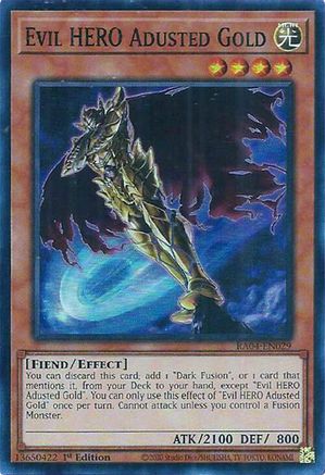 Evil HERO Adusted Gold (RA04-EN029) - Quarter Century Stampede 1re Édition