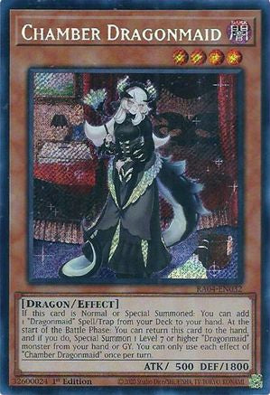 Servante Dragon de Chambre (Secrète Rare) (RA04-EN032) - Ruée du Quart de Siècle 1re Édition