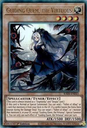 Guiding Quem, the Virtuous (Ultimate Rare) (RA04-FR043) - Quarter Century Stampede 1ère Édition