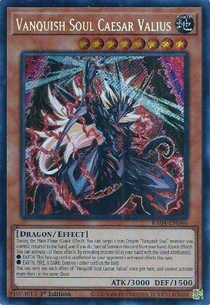 Vanquish Soul Caesar Valius (Secrète Rare) (RA04-EN046) - Quarter Century Stampede 1ère Édition