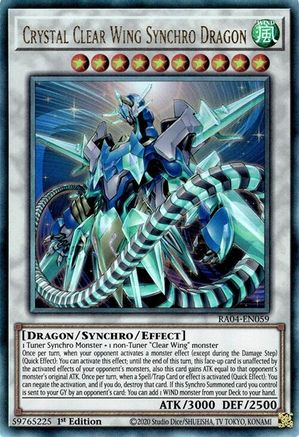Dragon Synchro Aile de Cristal (Rare Ultime) (RA04-EN059) - La Stampede du Quart de Siècle 1ère Édition