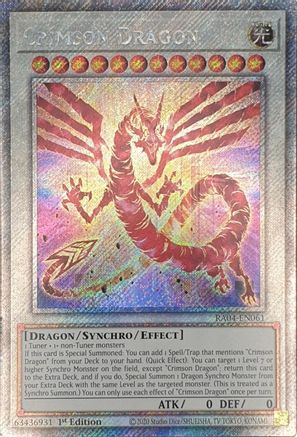 Dragon Cramoisi (carte) (Secrète Rare Platine) (RA04-FR061) - Le Piétinement du Quart de Siècle 1ère Edition