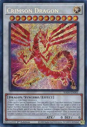 Dragon Pourpre (carte) (Secret Rare) (RA04-EN061) - Quarter Century Stampede 1ère Édition