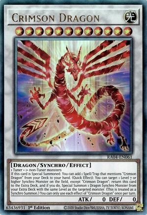 Dragon Cramoisi (carte) (Ultimate Rare) (RA04-EN061) - Quarter Century Stampede 1ère Édition