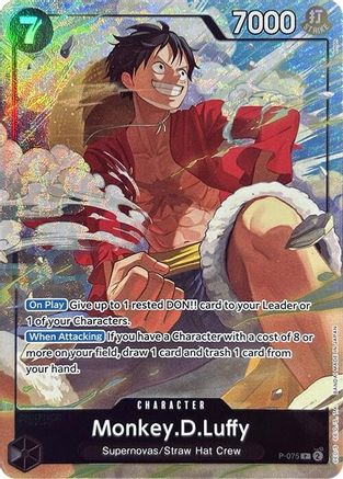 Monkey.D.Luffy (Premium Card Collection -Best Selection Vol. 3-) (P-075) - Cartes Promotionnelles One Piece - Promo