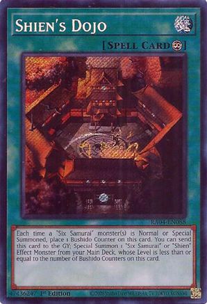 Le Dojo de Shien (Secret Rare) (RA04-EN088) - Quarter Century Stampede 1ère Édition