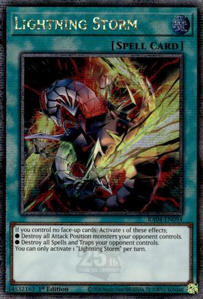 Lightning Storm (New Art) (Quarter Century Secret Rare) (RA04-EN094) - Quarter Century Stampede 1st Edition