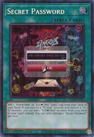 Mot de Passe Secret (Secret Rare) (RA04-FR095) - Quarter Century Stampede 1ère Édition