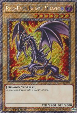 Dragon Noir aux Yeux Rouges (7e Art) (Secrète Rare Platine) (RA04-EN109) - Quarter Century Stampede 1ère Édition
