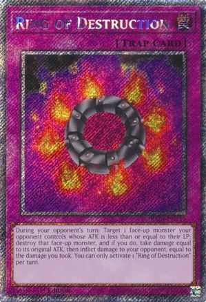 Ring of Destruction (Platinum Secret Rare) (RA04-EN119) - Quarter Century Stampede 1st Edition