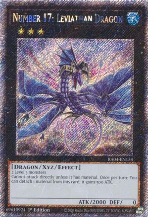 Numéro 17 : Dragon Léviathan (Secrète Rare Platine) (RA04-FR154) - Estampide du Quart de Siècle 1ère Édition