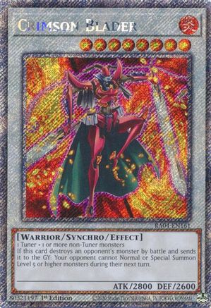 Crimson Blader (Platinum Secret Rare) (RA04-EN161) - Quarter Century Stampede 1ère Édition