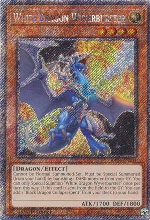 White Dragon Wyverburster (Platinum Secret Rare) (RA04-EN203) - Quarter Century Stampede 1st Edition