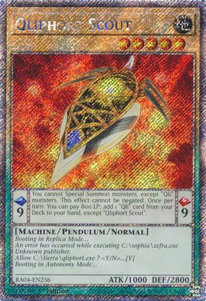 Qliphort Scout (Platinum Secret Rare) (RA04-EN236) - Quarter Century Stampede 1ère Édition