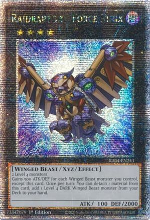 Raidraptor - Force Strix (Quarter Century Secret Rare) (RA04-EN243) - Quarter Century Stampede 1ère Édition