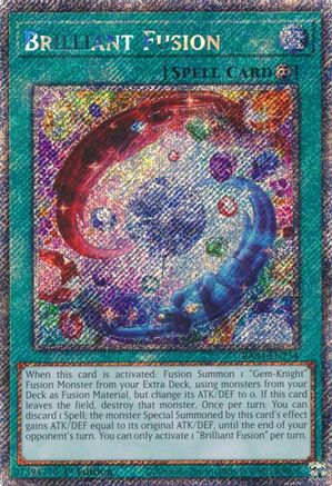 Fusion brillante (Secret Rare Platine) (RA04-EN254) - Quarter Century Stampede 1ère Édition