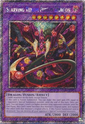 Dragon Fusion Venin Affamé (Secrète Rare Platine) (RA04-FR272) - Quarter Century Stampede 1ère Édition
