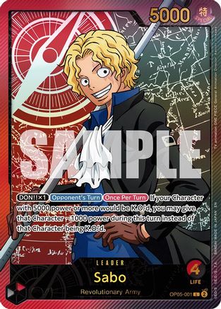 Sabo (SPR) (OP05-001) - Extra Booster: Anime 25th Collection -  Leader