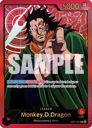 Monkey.D.Dragon (SPR) (OP07-001) - Extra Booster: Anime 25th Collection -  Leader
