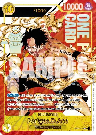 Portgas.D.Ace (Numéroté) (OP07-119) - Secret Rare