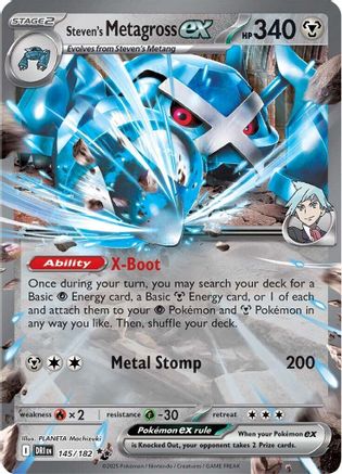 Steven's Metagross ex - 145 - Double Rare - Holofoil