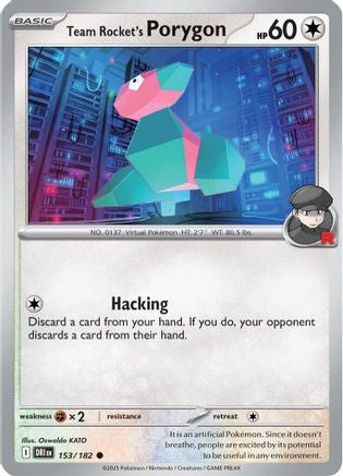 Team Rocket's Porygon - 153 - Common - Reverse Holofoil