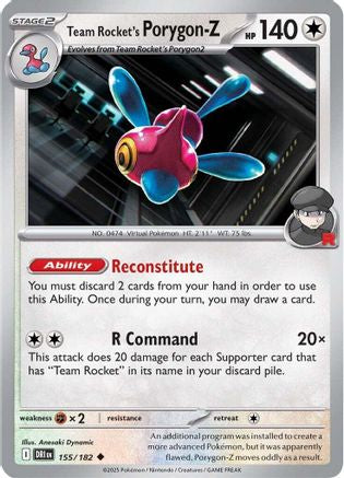 Team Rocket's Porygon-Z - 155 - Uncommon - Reverse Holofoil