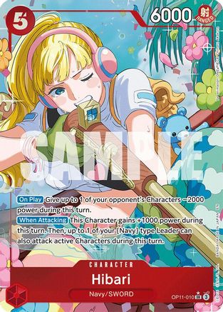 Hibari (Alternate Art) (OP11-010) - A Fist of Divine Speed -  Super Rare