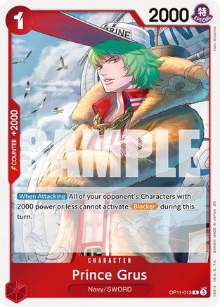 Prince Grus (OP11-013) - A Fist of Divine Speed -  Rare