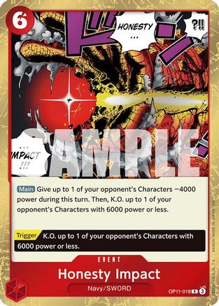 Honesty Impact (OP11-018) - A Fist of Divine Speed -  Rare