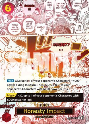 Honesty Impact (Alternate Art) (OP11-018) - A Fist of Divine Speed -  Rare