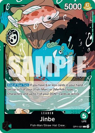Jinbe (021) (OP11-021) - A Fist of Divine Speed -  Leader