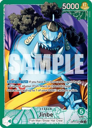 Jinbe (021) (Alternate Art) (OP11-021) - A Fist of Divine Speed -  Leader