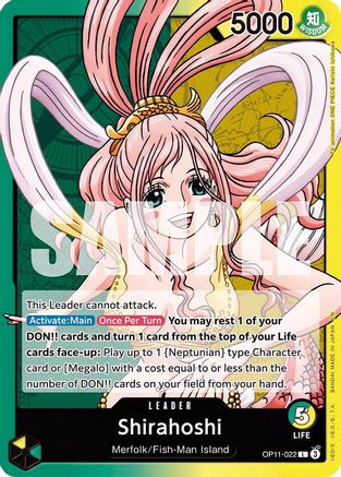 Shirahoshi (022) (OP11-022) - A Fist of Divine Speed -  Leader