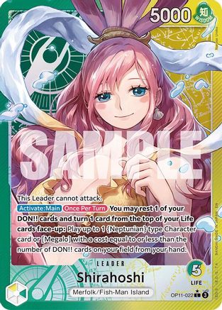 Shirahoshi (022) (Alternate Art) (OP11-022) - A Fist of Divine Speed -  Leader
