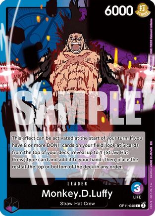 Monkey.D.Luffy (040) (OP11-040) - A Fist of Divine Speed -  Leader