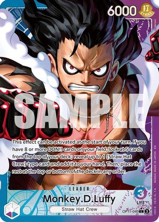 Monkey.D.Luffy (040) (Alternate Art) (OP11-040) - A Fist of Divine Speed -  Leader