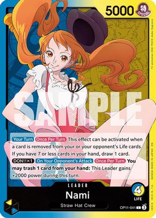 Nami (041) (OP11-041) - A Fist of Divine Speed -  Leader