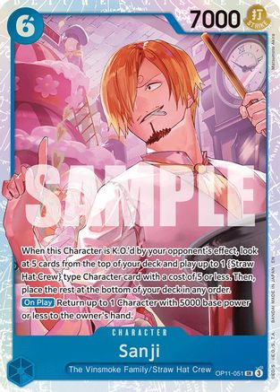 Sanji (OP11-051) - A Fist of Divine Speed -  Super Rare